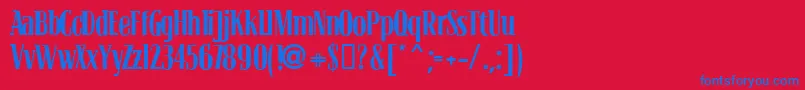 Blocrg Font – Blue Fonts on Red Background