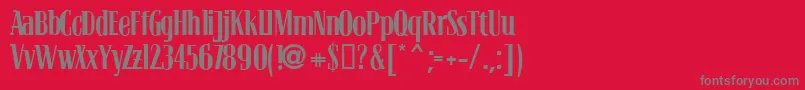 Blocrg Font – Gray Fonts on Red Background