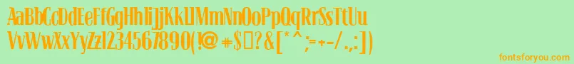 Blocrg Font – Orange Fonts on Green Background