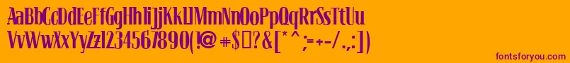 Blocrg Font – Purple Fonts on Orange Background