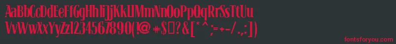 Blocrg Font – Red Fonts on Black Background