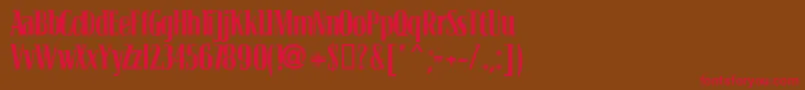 Blocrg Font – Red Fonts on Brown Background