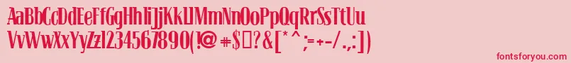 Blocrg Font – Red Fonts on Pink Background