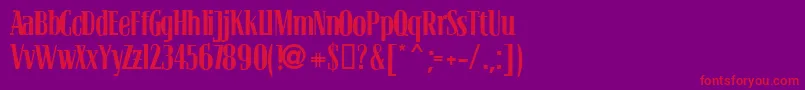 Blocrg Font – Red Fonts on Purple Background