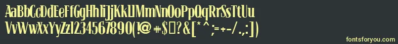 Blocrg Font – Yellow Fonts on Black Background
