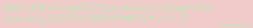 FestusEval Font – Green Fonts on Pink Background