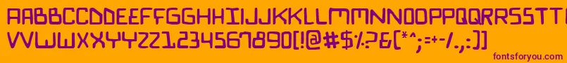 BionicComic Font – Purple Fonts on Orange Background