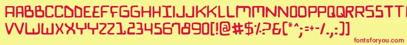 BionicComic Font – Red Fonts on Yellow Background