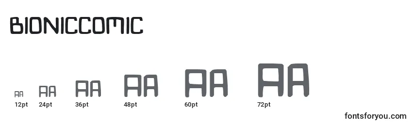 BionicComic Font Sizes