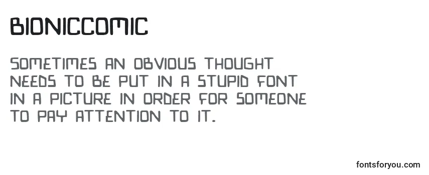 Schriftart BionicComic