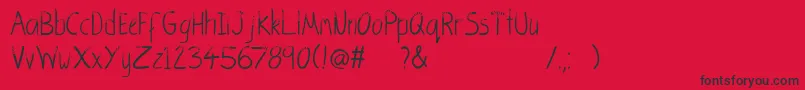 Sunshine Font – Black Fonts on Red Background