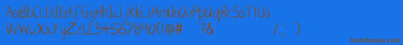 Sunshine Font – Brown Fonts on Blue Background