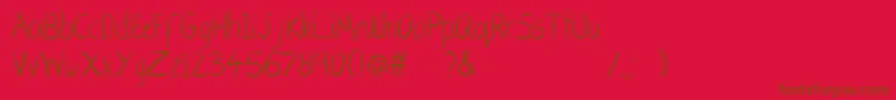 Sunshine Font – Brown Fonts on Red Background