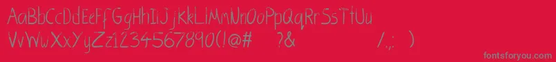 Sunshine Font – Gray Fonts on Red Background