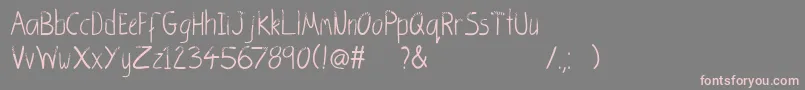 Sunshine Font – Pink Fonts on Gray Background