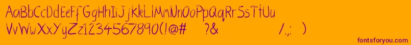 Sunshine Font – Purple Fonts on Orange Background