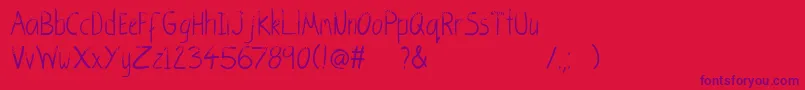 Sunshine Font – Purple Fonts on Red Background