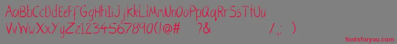 Sunshine Font – Red Fonts on Gray Background