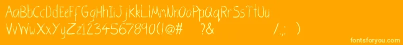 Saiba mais sobre a fonte Sunshine Fonte Sunshine – fontes amarelas em um fundo laranja