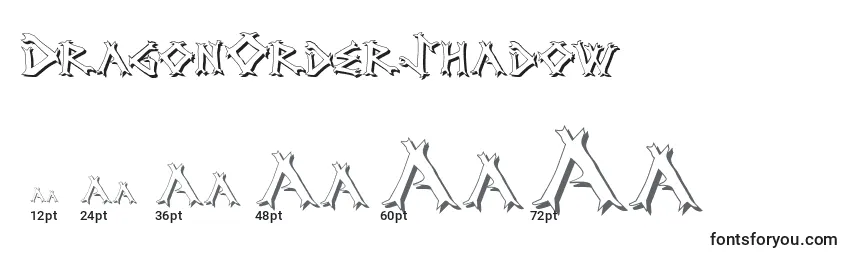 DragonOrderShadow Font Sizes