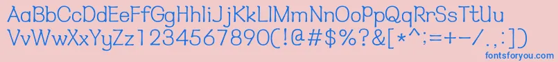 HyнѓЂмћђl Font – Blue Fonts on Pink Background