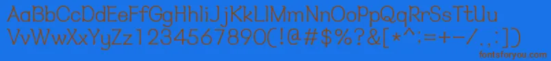 HyнѓЂмћђl Font – Brown Fonts on Blue Background