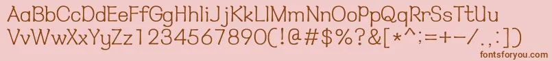 HyнѓЂмћђl Font – Brown Fonts on Pink Background