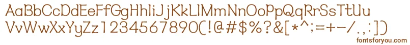 HyнѓЂмћђl-Schriftart – Braune Schriften auf weißem Hintergrund