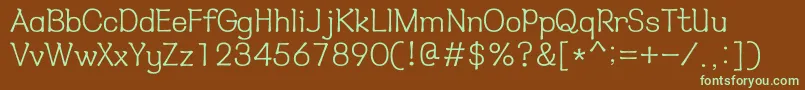 HyнѓЂмћђl Font – Green Fonts on Brown Background