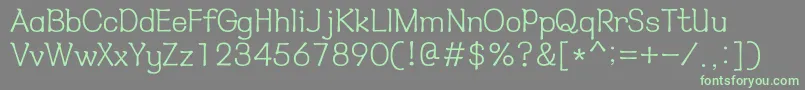 HyнѓЂмћђl Font – Green Fonts on Gray Background