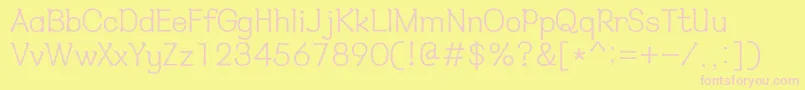 HyнѓЂмћђl Font – Pink Fonts on Yellow Background