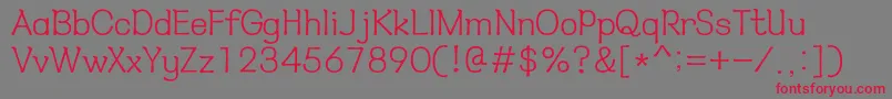 HyнѓЂмћђl Font – Red Fonts on Gray Background