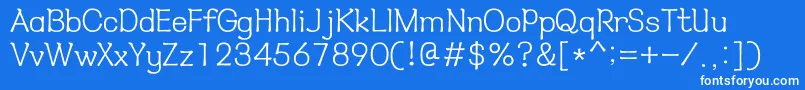 HyнѓЂмћђl Font – White Fonts on Blue Background