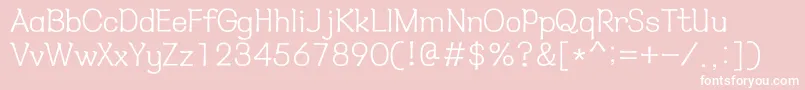 HyнѓЂмћђl Font – White Fonts on Pink Background