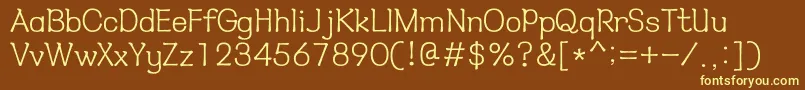 HyнѓЂмћђl Font – Yellow Fonts on Brown Background