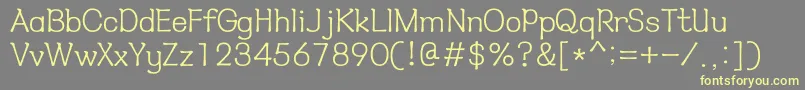 HyнѓЂмћђl Font – Yellow Fonts on Gray Background