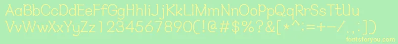 HyнѓЂмћђl Font – Yellow Fonts on Green Background