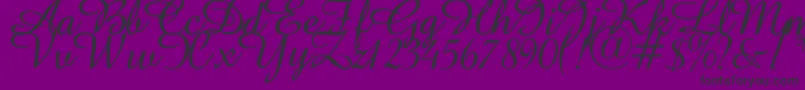 Abbeyline-Schriftart – Schwarze Schriften auf violettem Hintergrund