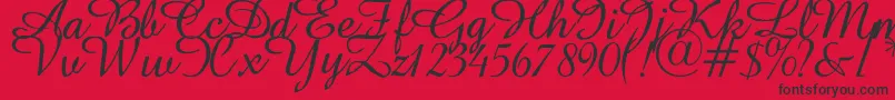 Abbeyline Font – Black Fonts on Red Background