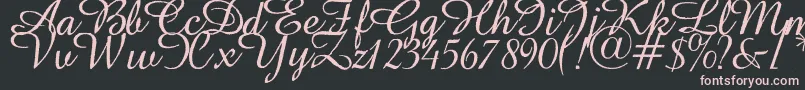 Abbeyline Font – Pink Fonts on Black Background