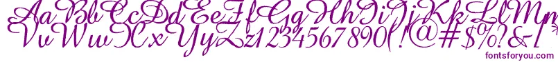 Abbeyline Font – Purple Fonts on White Background