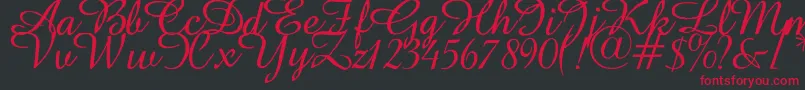 Abbeyline Font – Red Fonts on Black Background