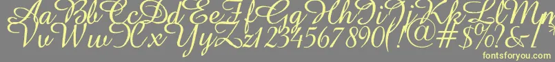 Abbeyline Font – Yellow Fonts on Gray Background