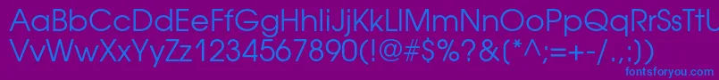 Avantgardegothicc Font – Blue Fonts on Purple Background