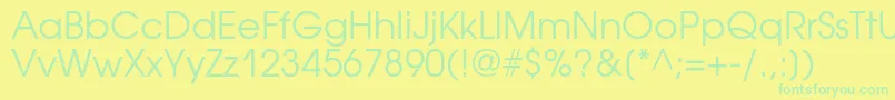 Police Avantgardegothicc – polices vertes sur fond jaune