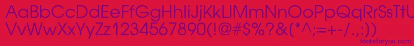 Avantgardegothicc Font – Purple Fonts on Red Background