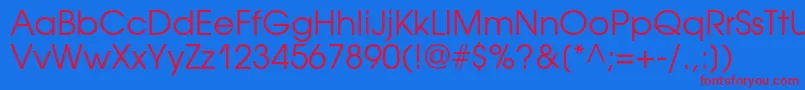 Avantgardegothicc Font – Red Fonts on Blue Background