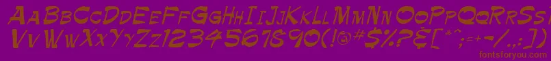 TrinnetteRegular Font – Brown Fonts on Purple Background