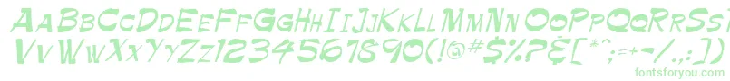 TrinnetteRegular Font – Green Fonts on White Background