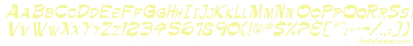 TrinnetteRegular Font – Yellow Fonts on White Background